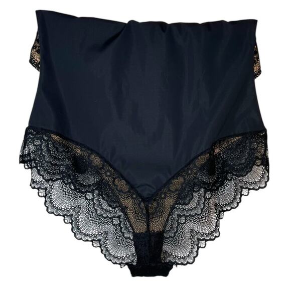 pinsy Sculpting Lace Bodysuit Sheer Mesh Shapewear Lingerie in Black W's Size XL - Picture 6 of 10